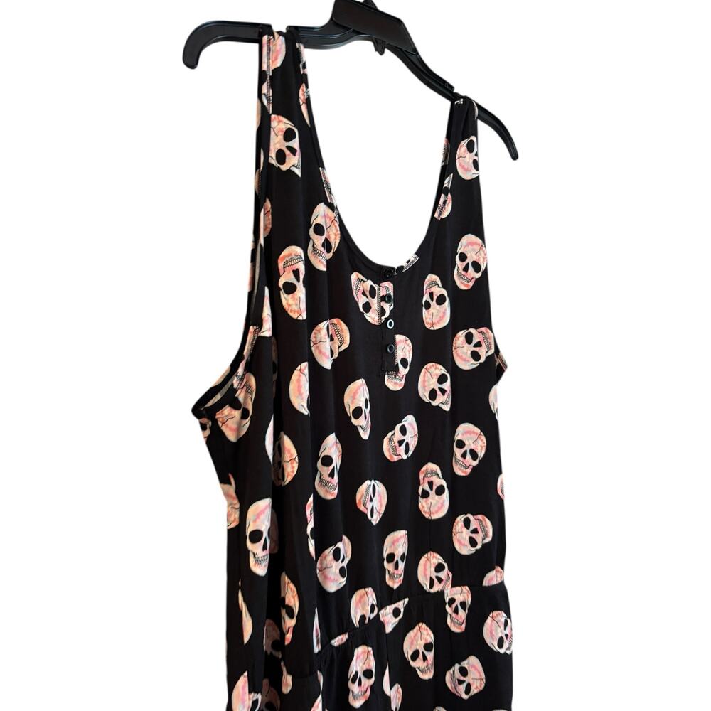 Torrid Supersoft Romper Skull Stretchy Black Tank Size 4X Sleep Lounge NWT - Picture 4 of 8